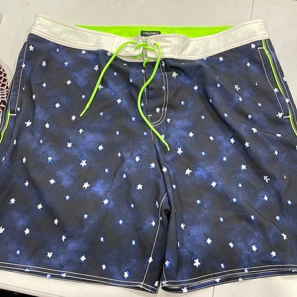NWOT American Eagle Stars Swim Trunks.  Size XXL 2X